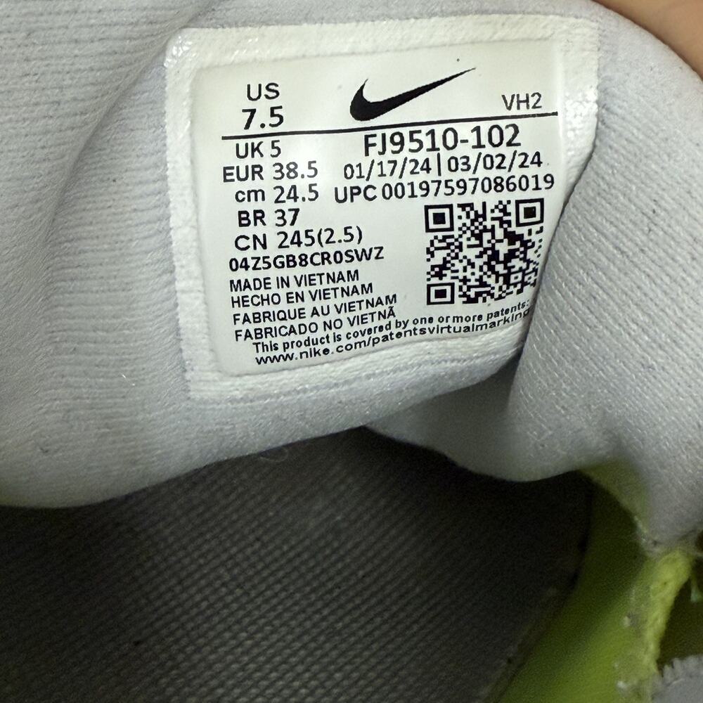 Nike Women 7.5 Air Winflo 11 Summit Jade Cyber White Athletic Shoe Mesh Cushion - Picture 7 of 7